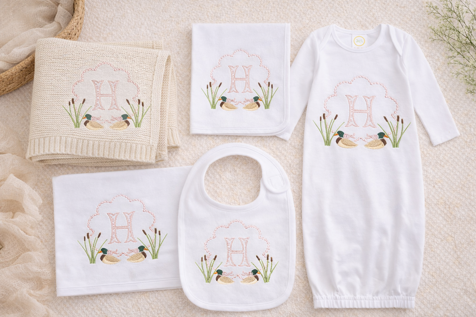 Magnolia Mallard Pearl Monogram